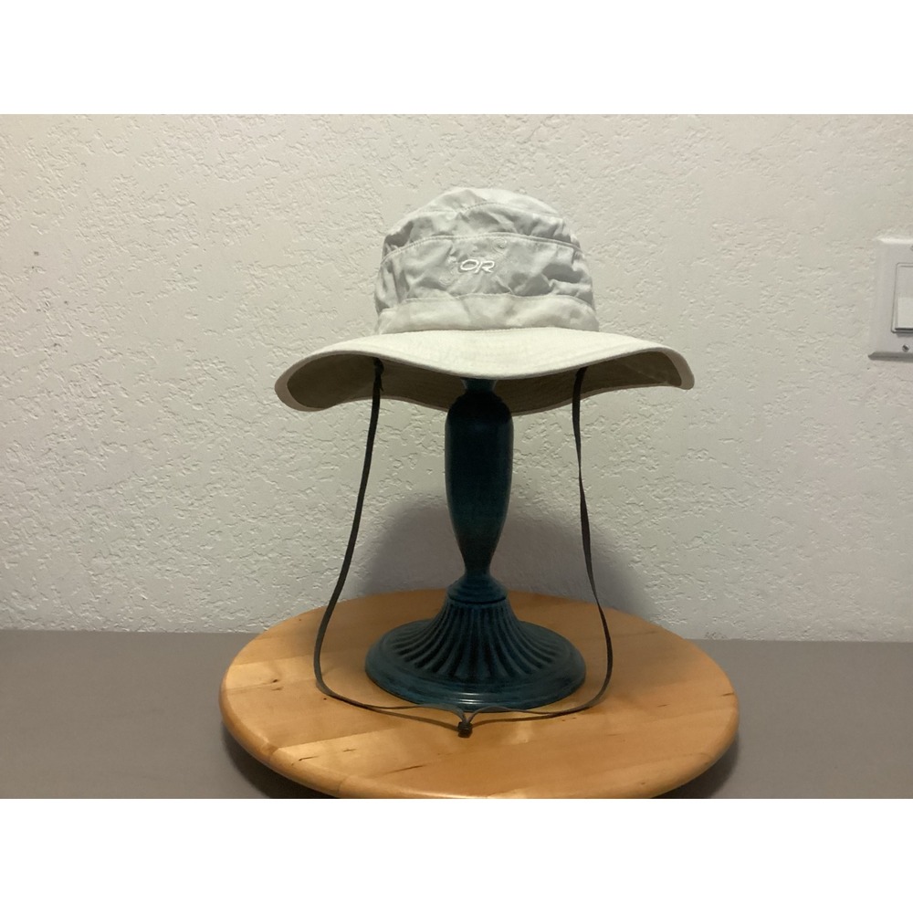 Outdoor Research Sun Hat Womens S/P Off-White Adjustable Chin Strap Wide Brim